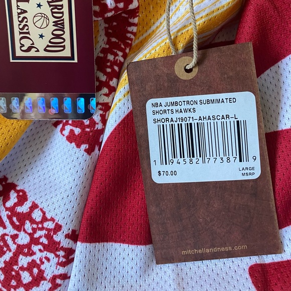 NBA Atlanta Hawks Mitchell and Ness Jumbotron sublimated shorts - Picture 6 of 8